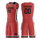 Custom Red Basketball Uniform Personailzed Printed Athletic Mesh Jersey